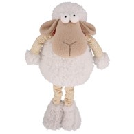 Owca z bandaną w czerwono-białą kratkę, teleskopowe nogi