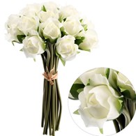 Bukiet 20 róż, 24cm, krem