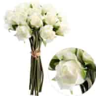 Bukiet 20 róż, 24cm, krem