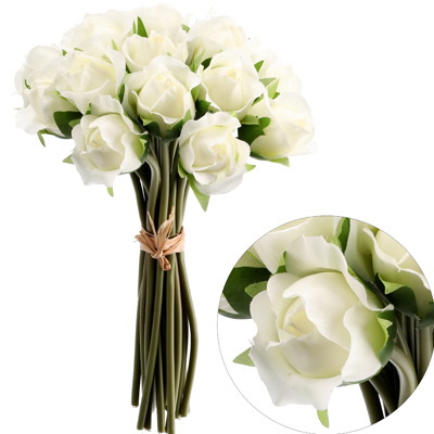Bukiet 20 róż, 24cm, krem