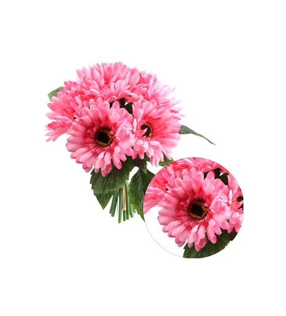 Bukiet 7 gerber, 27cm, różowy