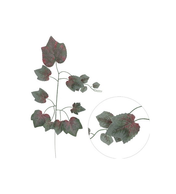 Liść winogrona z omszałej jakości, 54x33cm, ziel-brąz