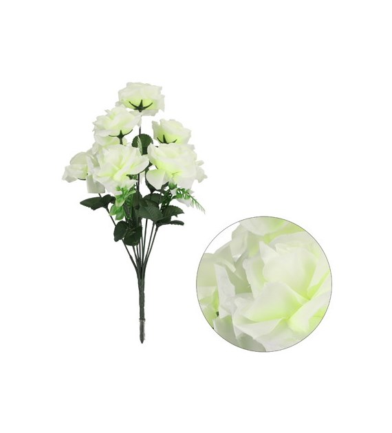 Bukiet 9 róż, 43cm, żółty