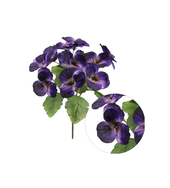 Bukiet 10 bratków, 25cm, fioletowy