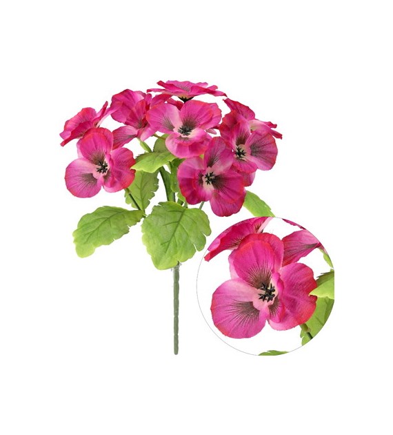 Bukiet 10 bratków, 25cm, różowy
