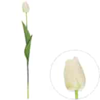 Tulipan pojedynczy na gałązce z omszałej jakości, 46cm, biały