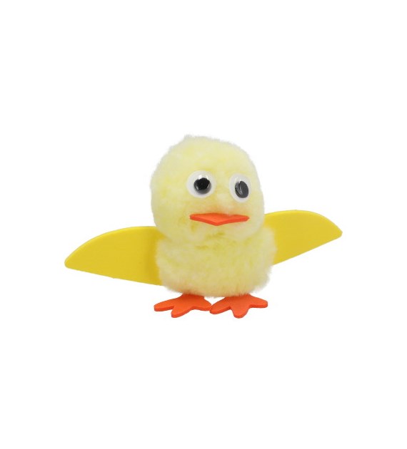 Zestaw kreatywny - pompony + akcesoria do stworzenia kurczaków 4szt.