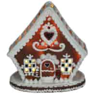 Domek piernikowy z poliryzenu 4LED, 16x10x17cm, kolor światła ciepły biały