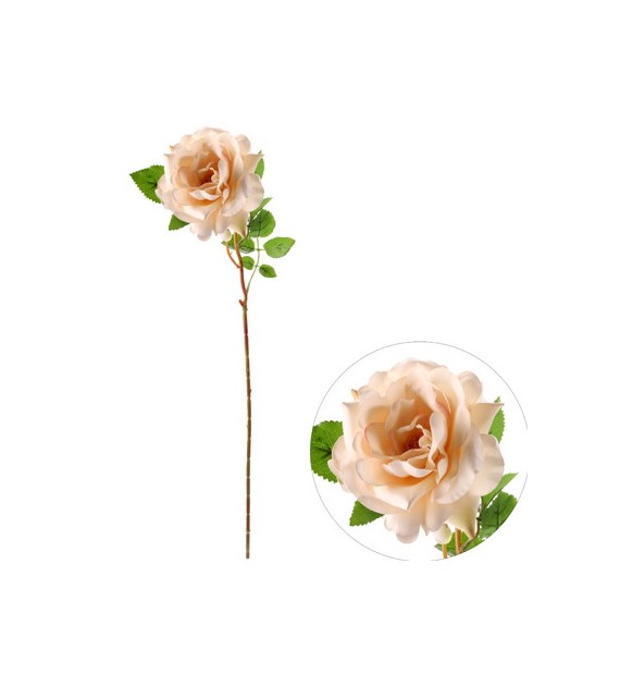 Róża z jakości real touch, 60cm, krem