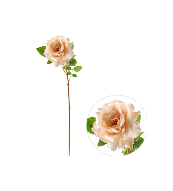 Róża z jakości real touch, 60cm, krem