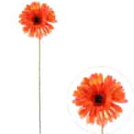 Gerbera pojedyncza na gałązce z omszałej jakości, 60cm, pomarańczowy