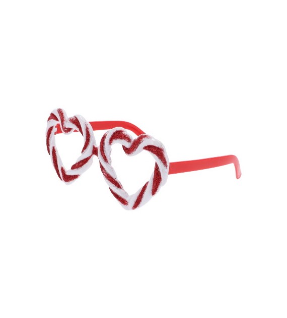 Okulary świąteczne z motywem lasek cukrowych