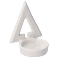 Choinka z ceramiki na tealight, 8,5cm, biały, do postawienia