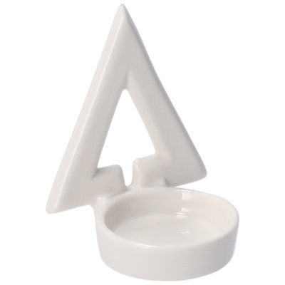 Choinka z ceramiki na tealight, 8,5cm, biały, do postawienia