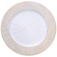 Podtalerz PE z dekoracyjnym tłoczeniem, biały, złoty, 33cm