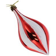 Bombki plastikowe sople, 12cm/3szt, czerwony