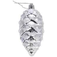 Bombki plastikowe szyszka, 11cm/3szt, srebrny