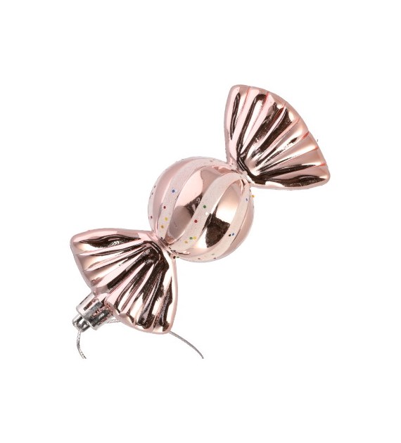 Bombki plastikowe cuukierki, 10cm/6szt, szampański