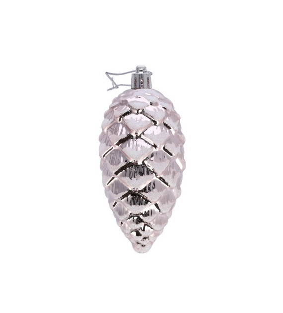 Bombki plastikowe szyszkii, 11cm/3szt, szampański