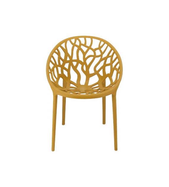 Krzesło ALBERO, plastikowe, musztardowe