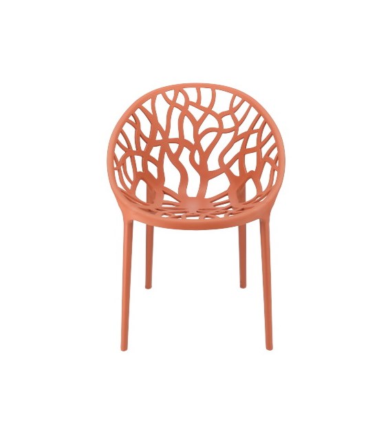 Krzesło ALBERO, plastikowe, terrakota