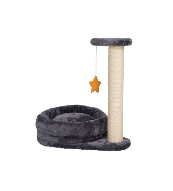 Drapak, drzewko dla kota z zabawką i posłankiem, 43x30x40cm