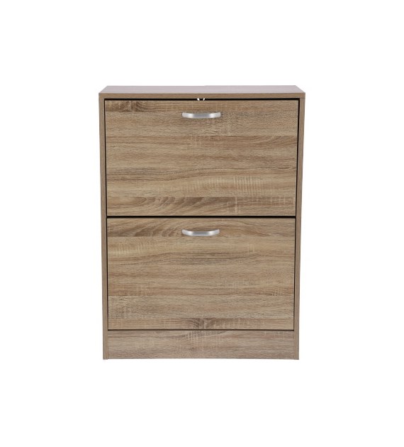 Szafka na buty,  płyta wiórowa z okleiną, 81x24x60, naturalny