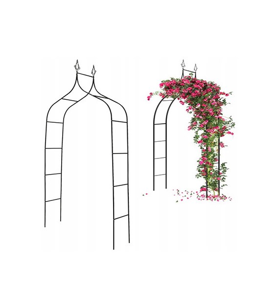 Podpora do roślin, 240x150x37cm, czarny