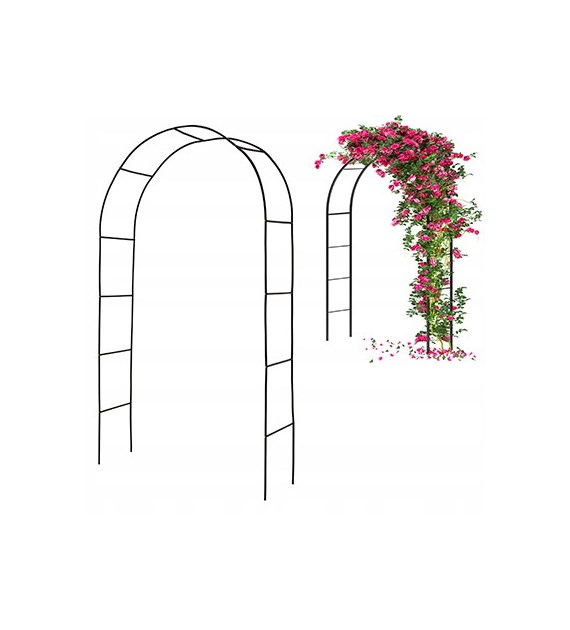 Podpora do roślin, 240x150x37cm, czarny