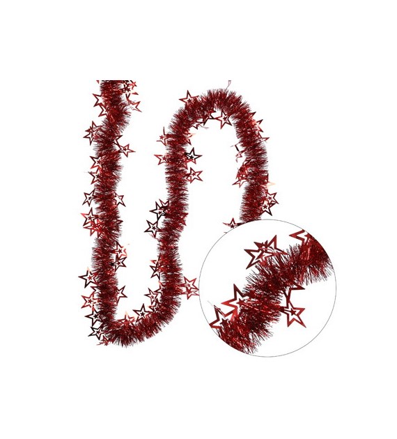 Łańcuch choinkowy z aplikacją duża gwiazdka 70mmx2m