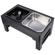 Miski dla zwierząt na rozkładanej podstawie,2 szt.