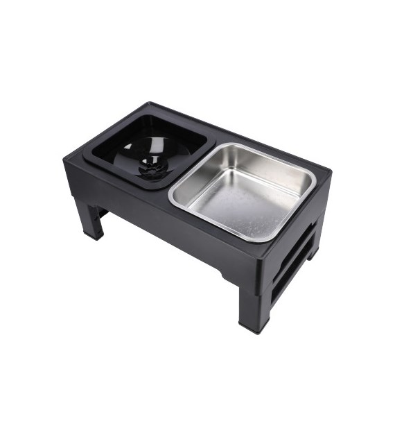 Miski dla zwierząt na rozkładanej podstawie,2 szt.