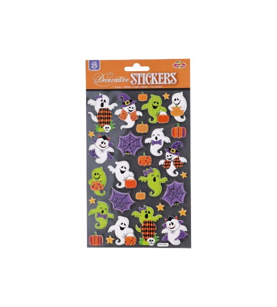 Naklejki na Halloween zestaw dynie i czarne koty ; 21 cmx 14cm