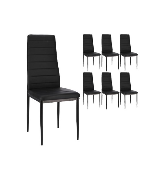 Krzesło VERUM, zestaw 6szt, czarne