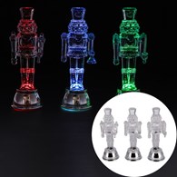 Figurka LED dziadek do orzechów 5x5x15cm, RGB, na baterie, wew.