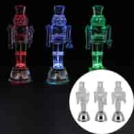 Figurka LED dziadek do orzechów 5x5x15cm, RGB, na baterie, wew.