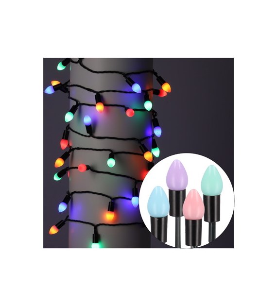 Girlanda 30LED z dekoracją w kształcie szyszki, ciepły biały, na baterie, 8 funkcji, zew.