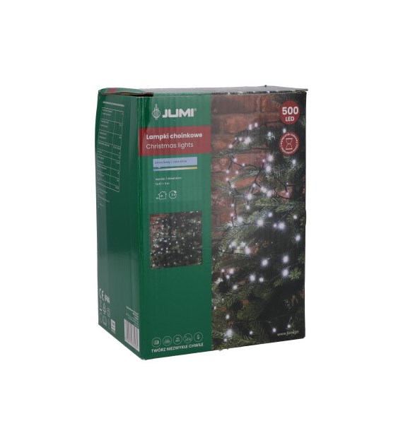 Girlanda 500LED + timer, zimny biały, zew.