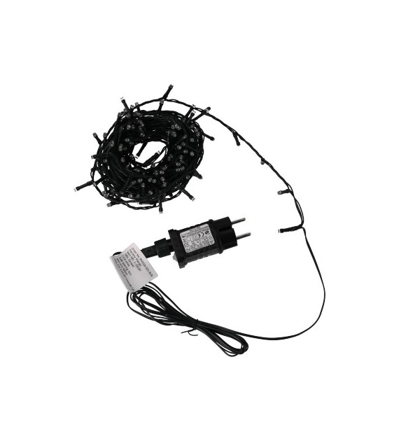 Girlanda 180LED, timer, kontroler 8 funkcji, zimny biały, zew.