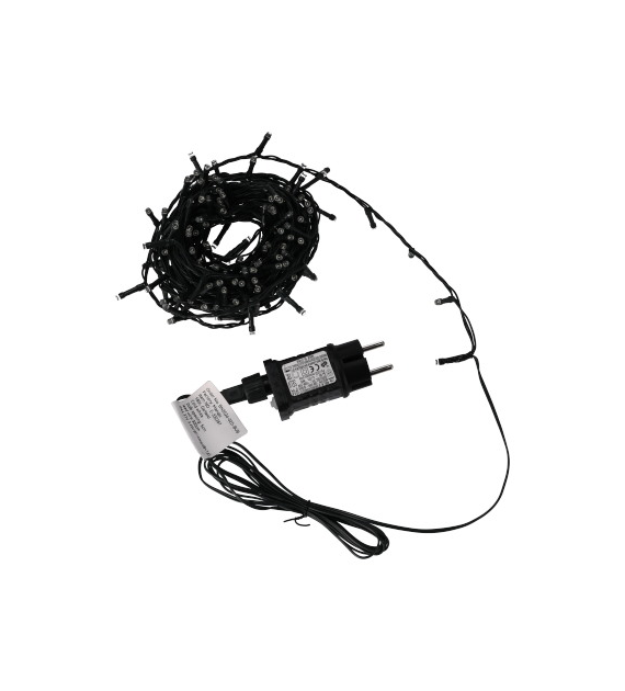 Girlanda 180LED, timer, kontroler 8 funkcji, zimny biały, zew.