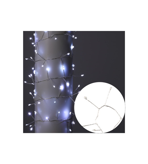 Girlanda 100 LED, zimny biały 180 cm, na baterie 3xAA, wew.