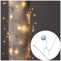 Girlanda 60 LED, kwiatki, ciepły biały 200 cm, na baterie 3xAA, wew.