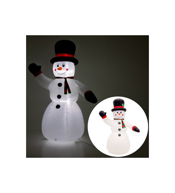 Nadmuchiwany bałwan 180cm, 2LED białe, zew.