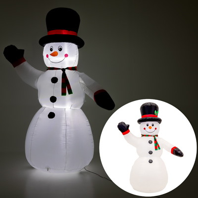 Nadmuchiwany Bałwan 180cm, 2LED Białe, Zew