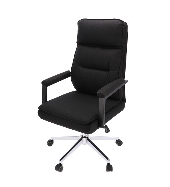 Fotel biurowy SEGO, tkanina, czarny