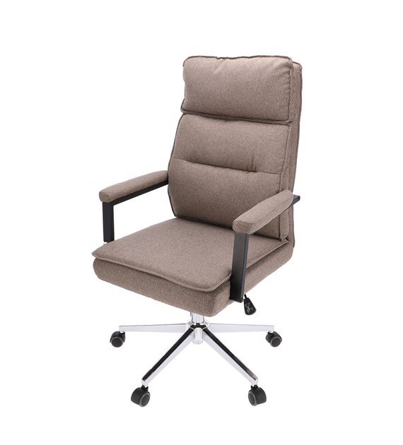 Fotel biurowy SEGO, tkanina, brązowy