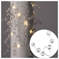 Girlanda 20 LED, diamenty, ciepły biały 200 cm, na baterie 3xAA, wew.