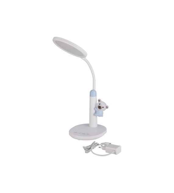 Biała lampka LED dziecięca z misiem, 9W