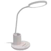 Biała lampka LED z przybornikiem, 9W