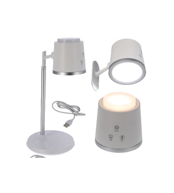 Biała lampka biurkowa LED 4 w 1, 6W